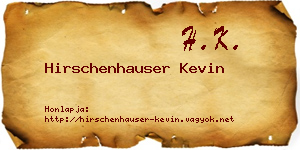 Hirschenhauser Kevin névjegykártya